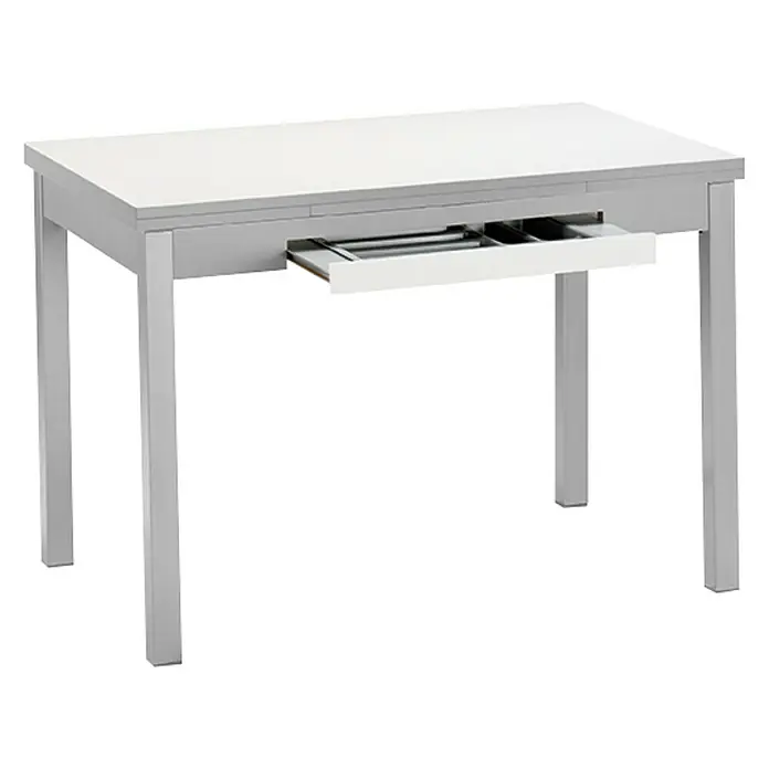 Mesa Meri - L x An: 110 x 70 cm, Material del tablero de la mesa: MDF, Blanco