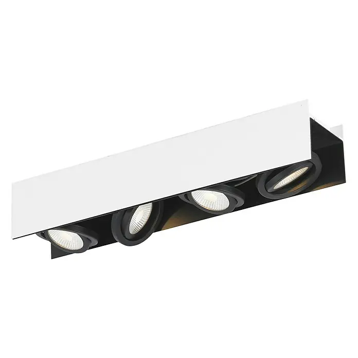 Eglo LED-Deckenleuchte Vidago - 21,6 W, L x B x H: 62 x 13 x 11 cm, Weiß, Warmweiß - Vorderansicht