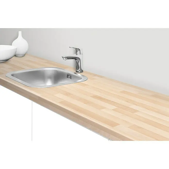 Resopal Encimera de cocina - Block Board Beech, Longitud máxima de la encimera: 365 cm, Espesor: 38 mm, Ancho: 90 cm