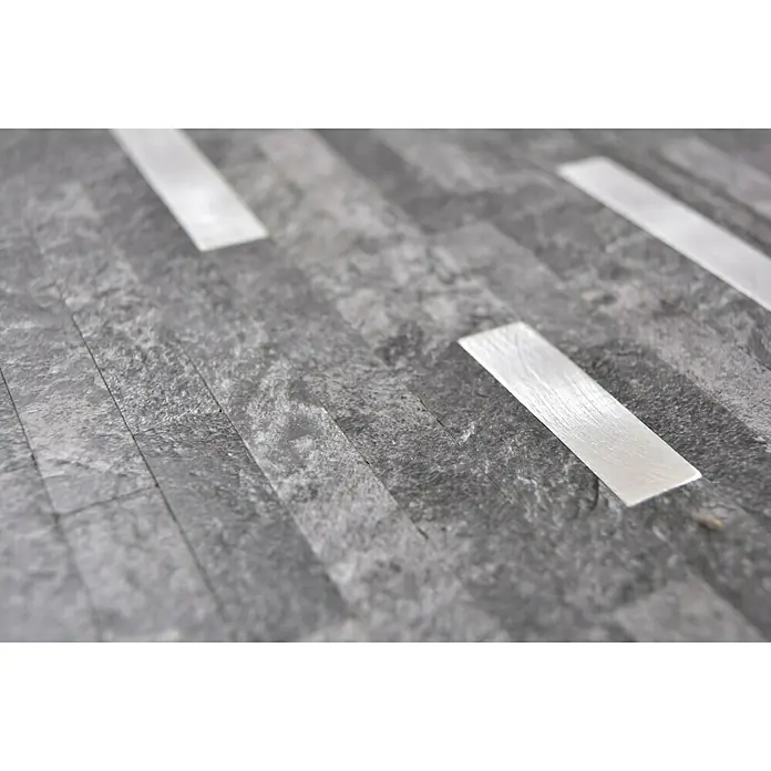 Selbstklebemosaik SAM 4IL22BS - 30 x 29 cm, Vinyl, Schwarz/Silber - Detailaufnahme