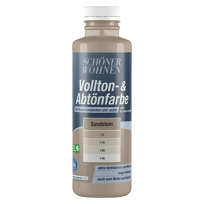 SCHÖNER WOHNEN-Farbe Vollton- & Abtönfarbe - Sandstein, 500 ml, Matt - Vorderansicht