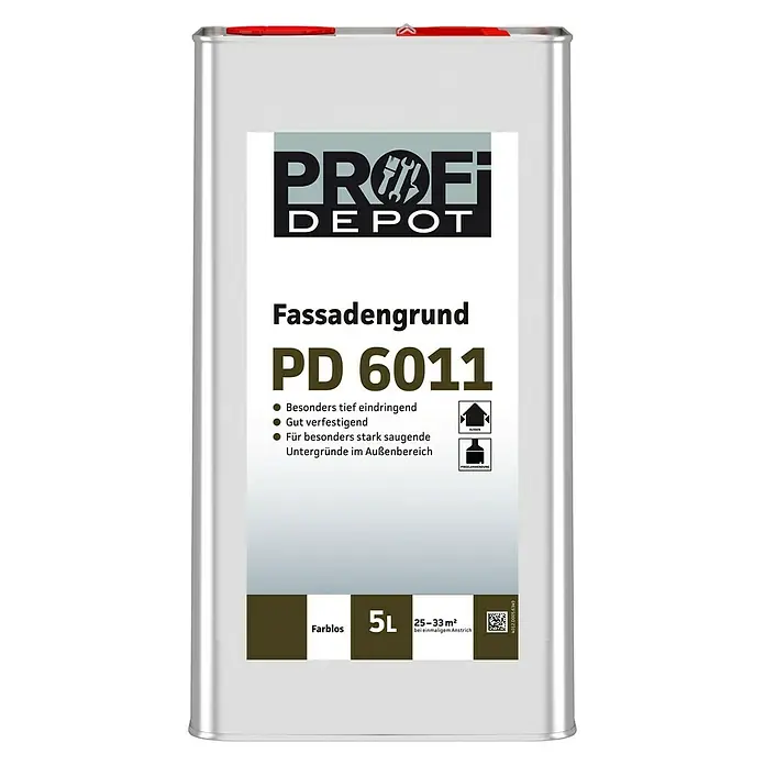 Profi Depot PD Fassadengrund PD 6011 - 5 l, Farblos - Vorderansicht