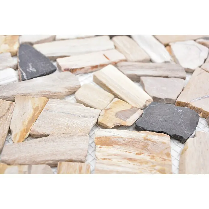 Mosaikfliese Mix CIOT FNWS - 30,5 x 30,5 cm, Braun/Beige, Matt - Detailaufnahme