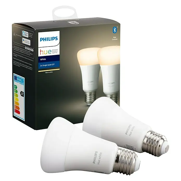 Philips Hue Set LED žarulja - E27, 9 W, Topla bijela, Može se prigušiti, 2 kom