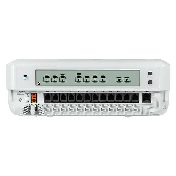 Homematic IP Fußbodenheizungsregler HmIP-FALMOT-C12 - 5,2 x 24,2 x 8,5 cm - Detailaufnahme