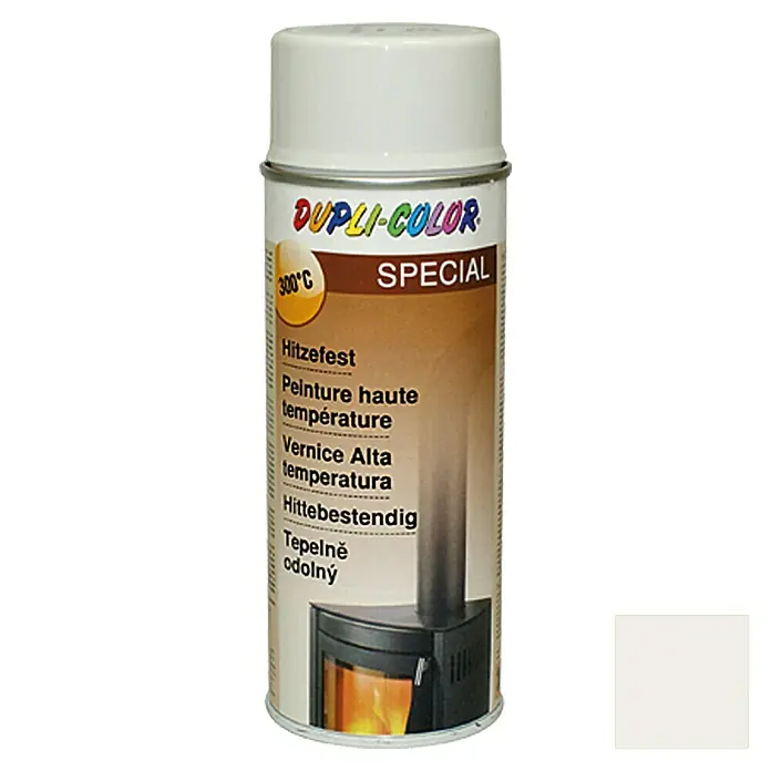 Dupli-Color Special Hittebestendige spray Wit - Wit, 300 °C, Mat, 400 ml - Vooraanzicht