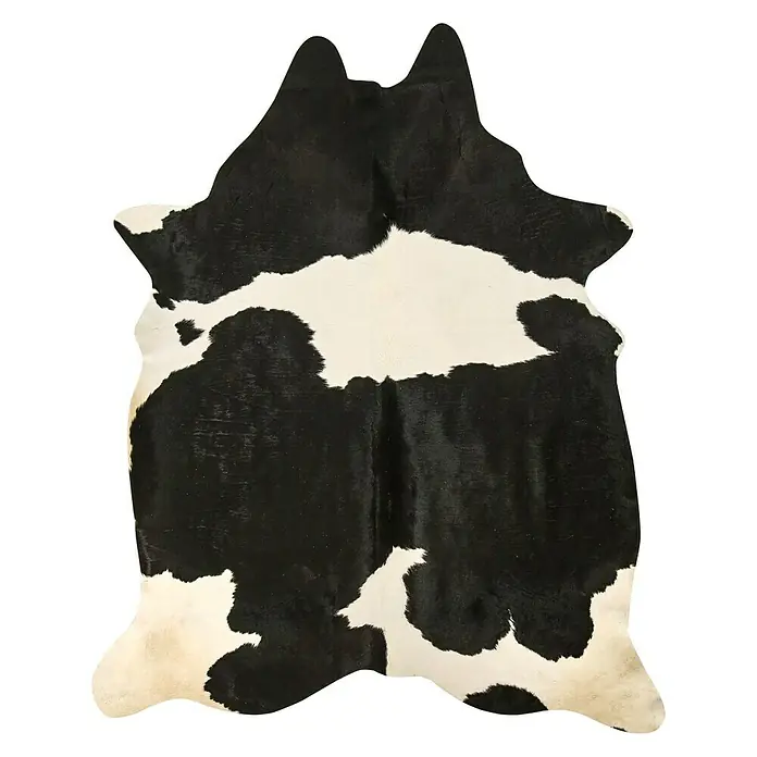 Esbeco Deko-Kuhfell - Schwarz/Weiß, 100 % Echtfell, Fläche ca.: 3 m² - 4 m² - Ansicht von oben