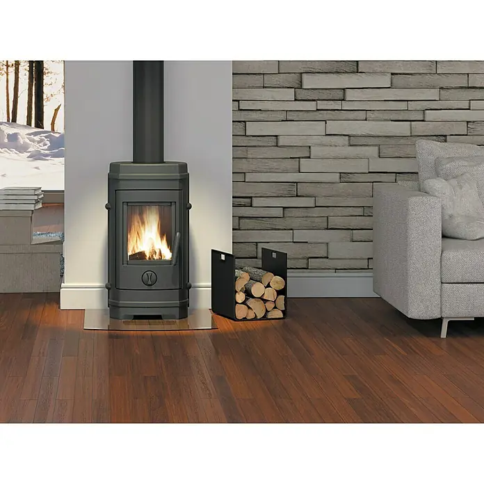 Estufa de leña Remilly - 7 kW, Volumen de calefacción: 210 m³, Antracita