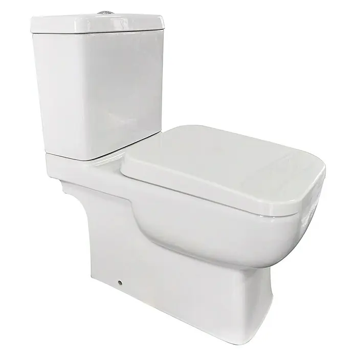 Pack de WC Duxbury - Con borde de descarga, Salida dual, Blanco