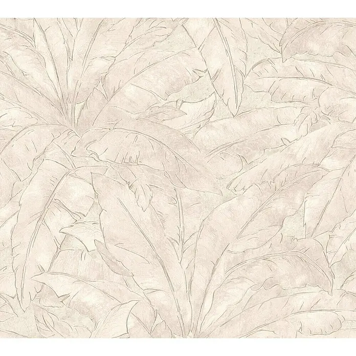 AS Creation Metropolitan Stories Vliestapete Blätter - Beige, Floral, 10,05 x 0,53 m - Detailaufnahme