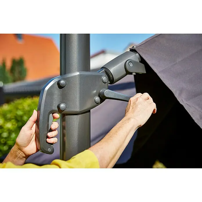 Sunfun Ampelschirm Capri - Anthrazit, 300 x 350 cm