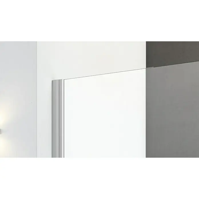 Camargue Vario Duschwand S13P - 120 x 195 cm, Beschichtet, Stärke: 6 mm, Silber - Detailaufnahme
