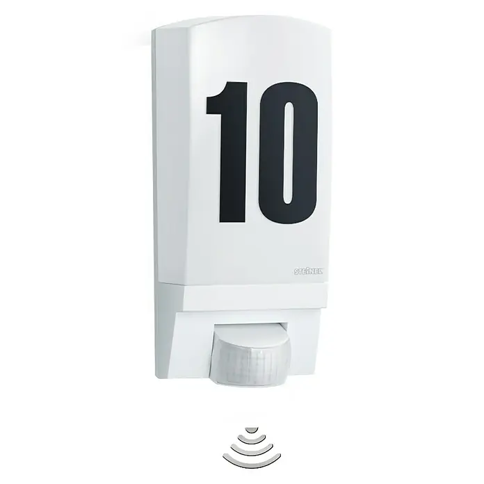 Steinel Buitenwandlamp met sensor L 1 - 60 W, 120 x 110 x 255 mm, Wit, IP44 - Vooraanzicht