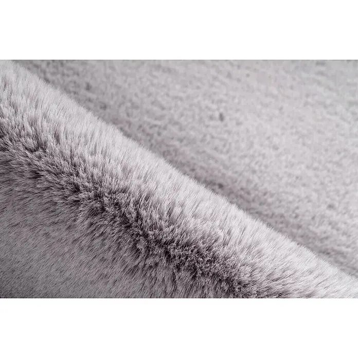 Kayoom Deko-Kunstfell Rabbit doppelt - Tieroptik, Silber, 180 x 60 cm, 100 % Polyester - Detailaufnahme