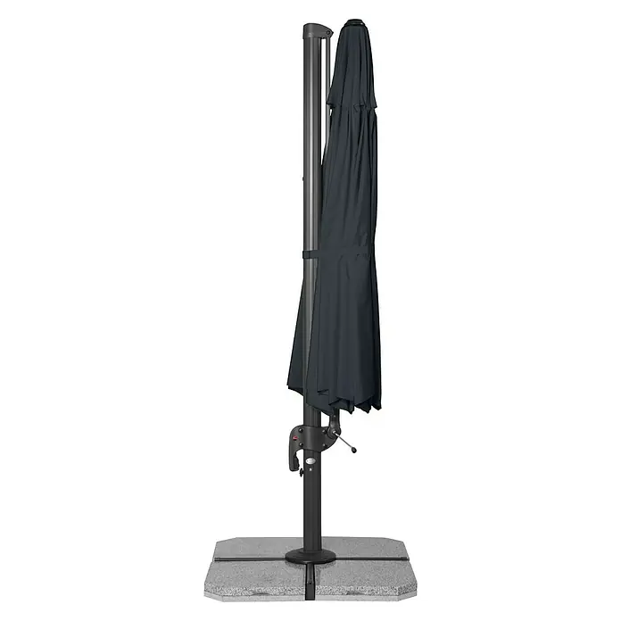 Derby Ravenna Pendelschirm Ravenna - Anthrazit, Durchmesser: 392 cm - Vorderansicht