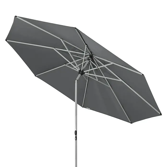Doppler Sonnenschirm Active Teleskop - Anthrazit, Durchmesser: 333 cm - Vorderansicht