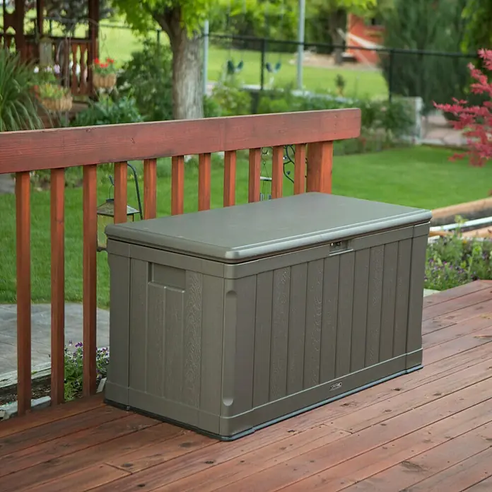 Lifetime Kissenbox Harmony - 128 x 64 x 67 cm, Braun, Kunststoff - Stimmungsaufnahme