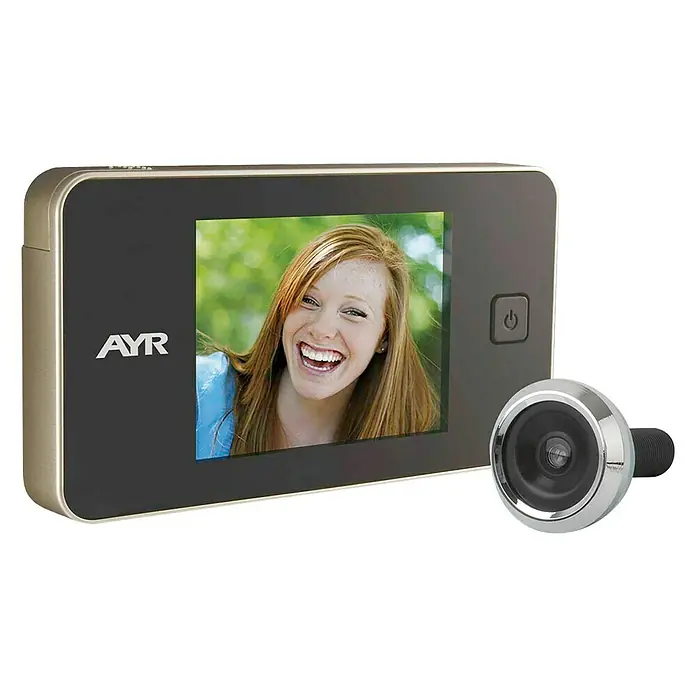 AYR Face Mirilla digital 752 - Grosor de puerta: 38 mm - 110 mm, Tipo de pantalla: 3.2” TFT, Cromo