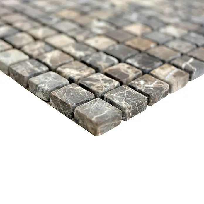 Mozaïektegel Quadrat Uni MOS 15/85 - 30,5 x 30,5 cm, Beige/Bruin, Mat - Close-up