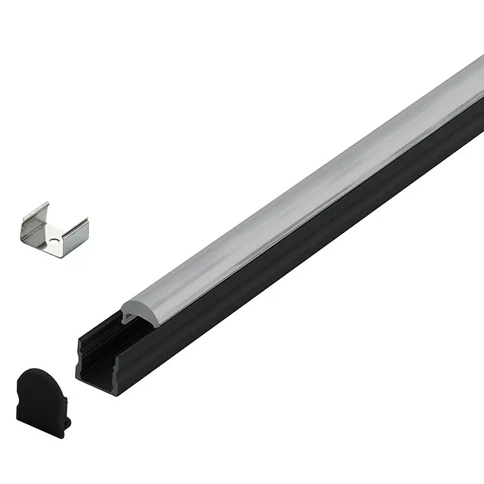 Eglo Profil Surface Profile 3 - 200 x 1,7 x 2 cm, Schwarz, Aluminium - Vorderansicht