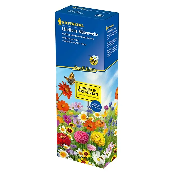 Kiepenkerl Profi-Line Blumensamenmischung - Ländliche Blütenwelle, Verschiedene Sorten, Blütezeit: Juni, 30 m² - Rechte Seitenansicht