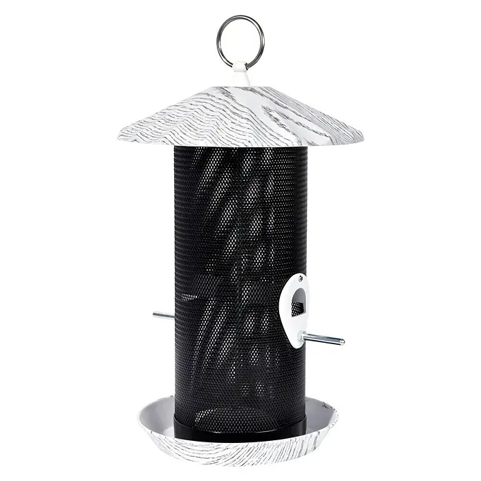Dobar Futterspender Fold - L x B x H: 19 x 19 x 30 cm, Metall, Mit Silo - Vorderansicht