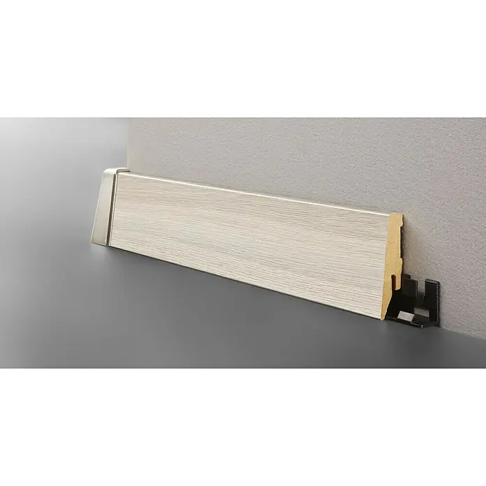 LOGOCLIC Aquaprotect Podna kutna lajsna - 2,6 m x 18 mm x 58 mm, Ravni oblik - Detaljan prikaz