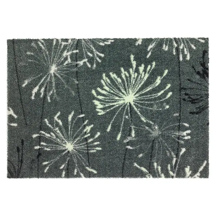 SCHÖNER WOHNEN-Kollektion Sauberlaufmatte Pusteblume - Grau/Mint, 100 x 67 cm, 100 % Polyamid - Ansicht von oben