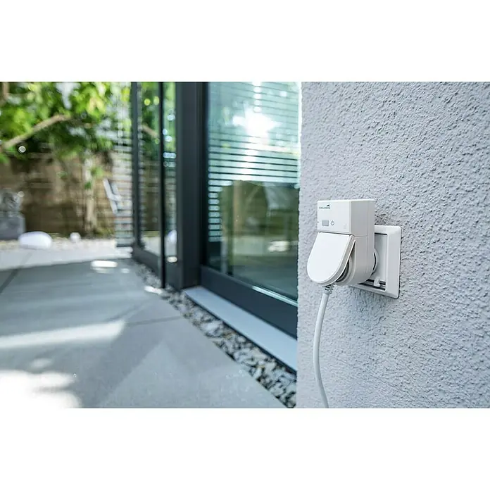 Schellenberg Smart Home Funksteckdose - Außen, Weiß - Anwendungsbeispiel