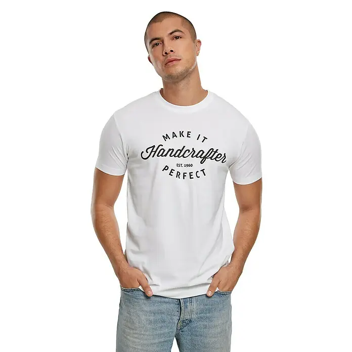 T-Shirt Handcrafter - M, Weiß - Vorderansicht