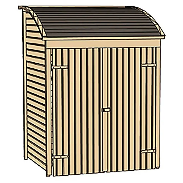 Weka Gerätehaus 394 - Außenbreite inkl. Dachüberstand: 171 cm, Außentiefe inkl. Dachüberstand: 138 cm, Holz, Natur - Linke Seitenansicht