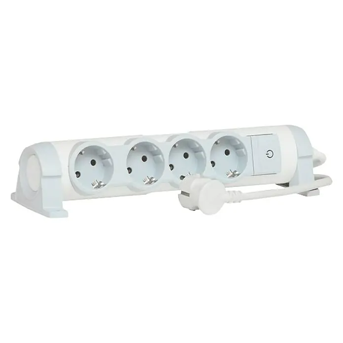 Legrand Base de enchufe múltiple Confort giratoria - Número de enchufes Schuko: 4 ud., Blanco, 1,5 m, 3.500 W