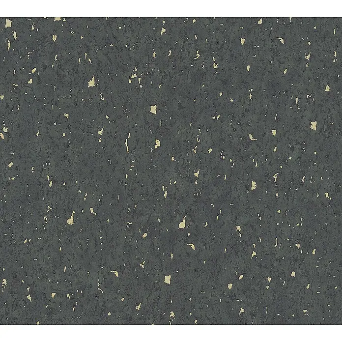 AS Creation Neue Bude 2.0 ED II Vliestapete Kork - Schwarz/Gold, Uni, 10,05 x 0,53 m - Detailaufnahme