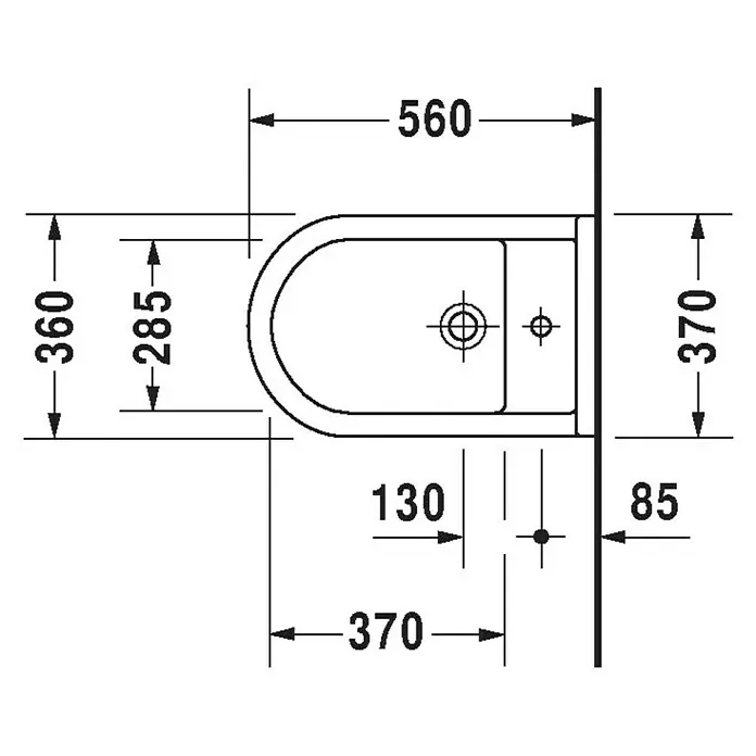 Duravit Starck 3 Stand-Bidet Typ 1 - Ohne Spezialglasur, Keramik, Weiß