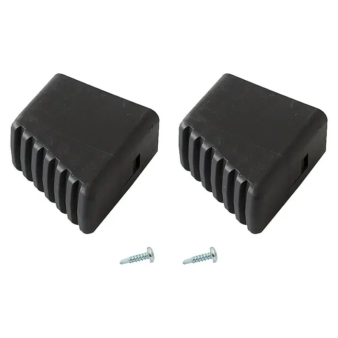 Krause Monto Fußkappen - Passend für: Holmgröße 40 x 20 mm, Krause Monto Klapptritte & Stufen-Stehleitern, L x B x H: 130 x 110 x 30 mm - Linke Seitenansicht