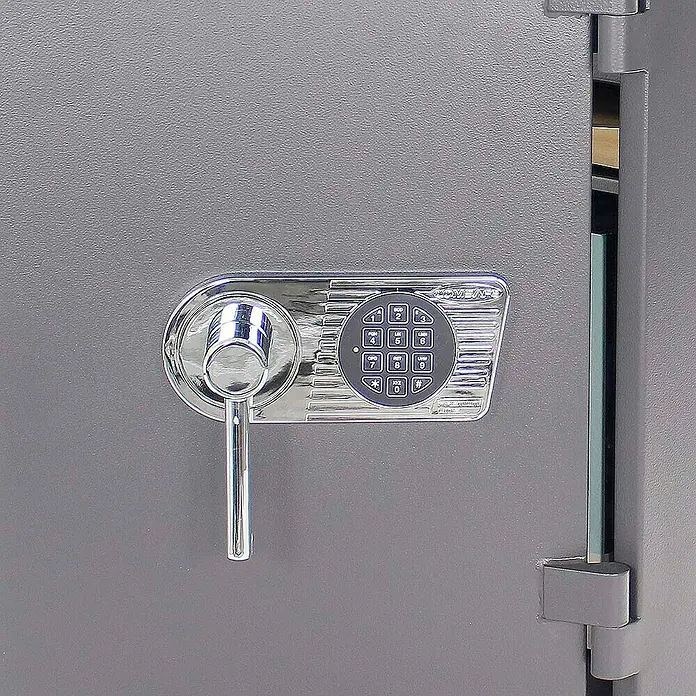 Rottner Brandschutztresor Atlas Fire - Elektronisches Zahlenschloss, L x B x H: 43 x 44 x 65,5 cm, Graphitgrau