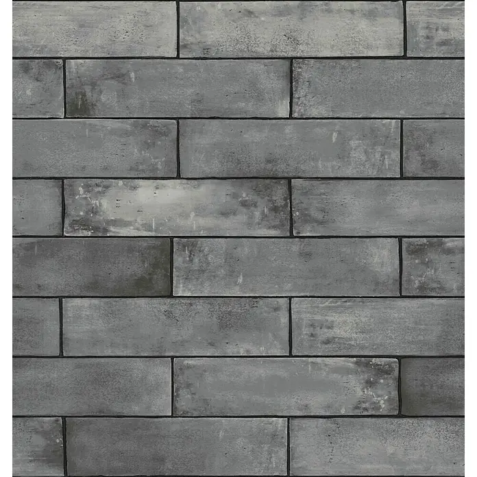 Papel pintado a metros Ceramics Asmant - Ancho: 67,5 cm, Gris