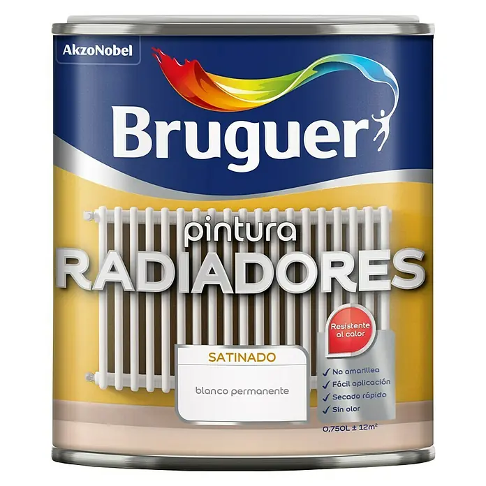 Bruguer Esmalte para radiador - Blanco, 750 ml, Satinado