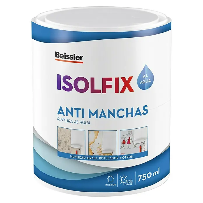 Beissier Pintura antimanchas Isolfix - Blanco, 750 ml