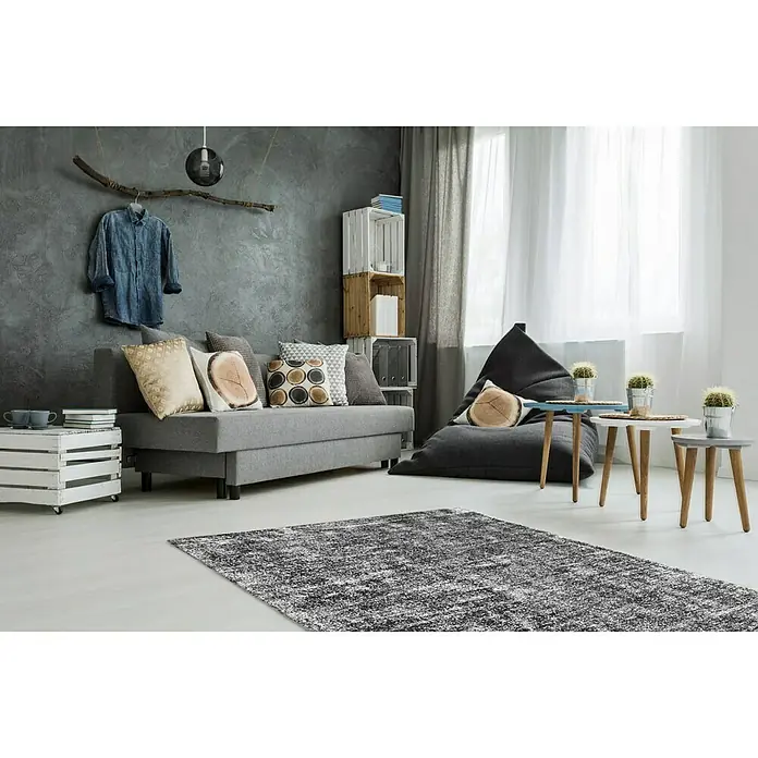Kayoom Teppich Etna - Anthrazit, 150 x 80 cm - Stimmungsaufnahme