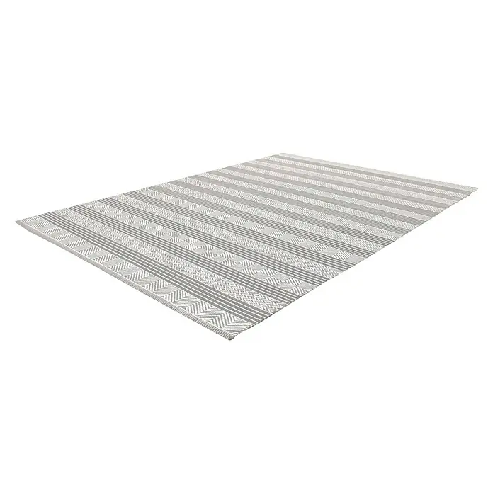 Kayoom Wollteppich Jodhpur 610 - Grau, 170 x 120 cm, 100 % Wolle - Linke Seitenansicht