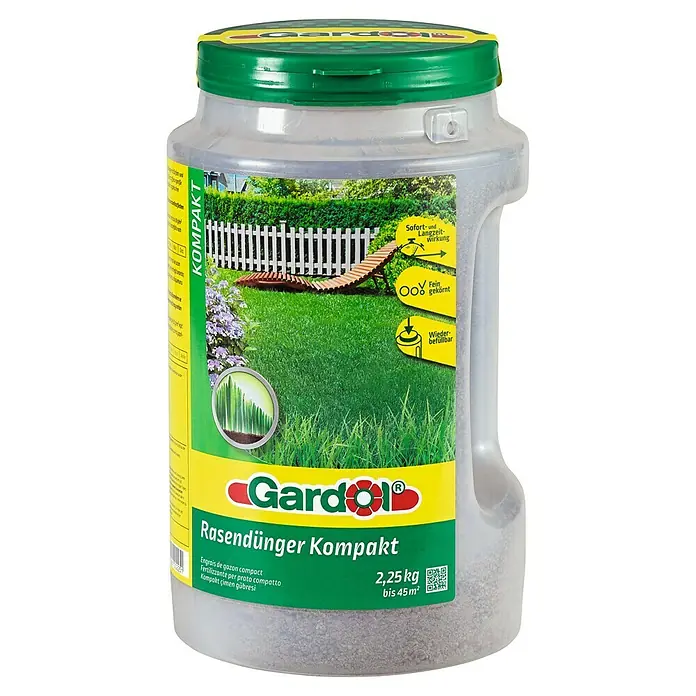 Gardol Rasendünger Kompakt - 2,25 kg, Inhalt ausreichend für ca.: 45 m²