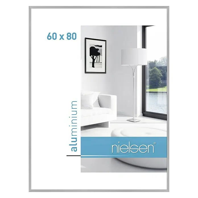 Nielsen Bilderrahmen C2 - Silber, 80 x 60 cm, Aluminium - Vorderansicht
