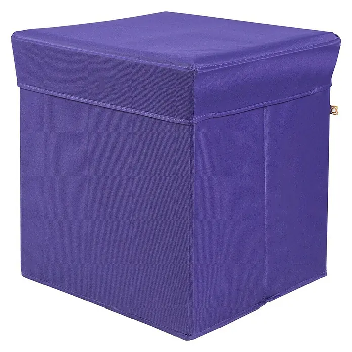 Phönix Sitz- & Aufbewahrungsbox Stor it - L x B x H: 41 x 41 x 44 cm, Polyester, Violett - Vorderansicht