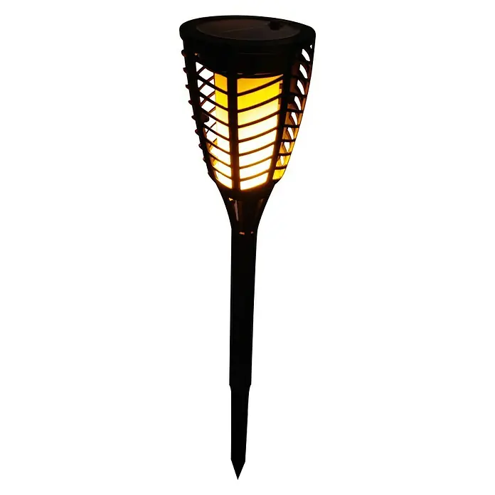 BAUHAUS LED solarna baklja Fackel Flame - LED, Crne boje, Visina: 76 cm