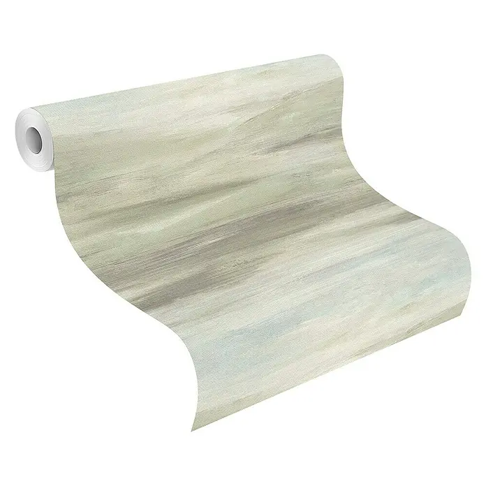 Rasch Vliestapete - Grün/Braun/Blau, Grafisch, 10,05 x 0,53 m - Anwendungsbeispiel