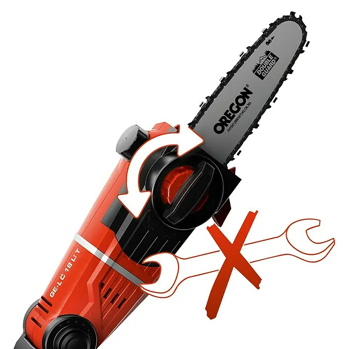 Einhell Power X-Change Akku-Multifunktionswerkzeug GE-HC 18 Li T Kit - 18 V, Li-Ionen, 3 Ah, 1 Akku, Schnittlänge: 40 cm - Detailaufnahme
