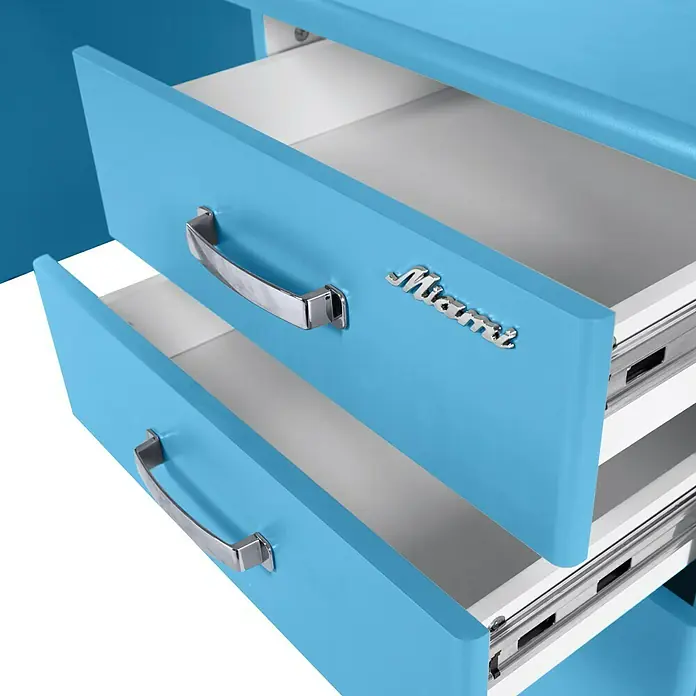 Phönix Miami Schreibtisch - L x B x H: 150 x 70 x 74 cm, Blau - Detailaufnahme