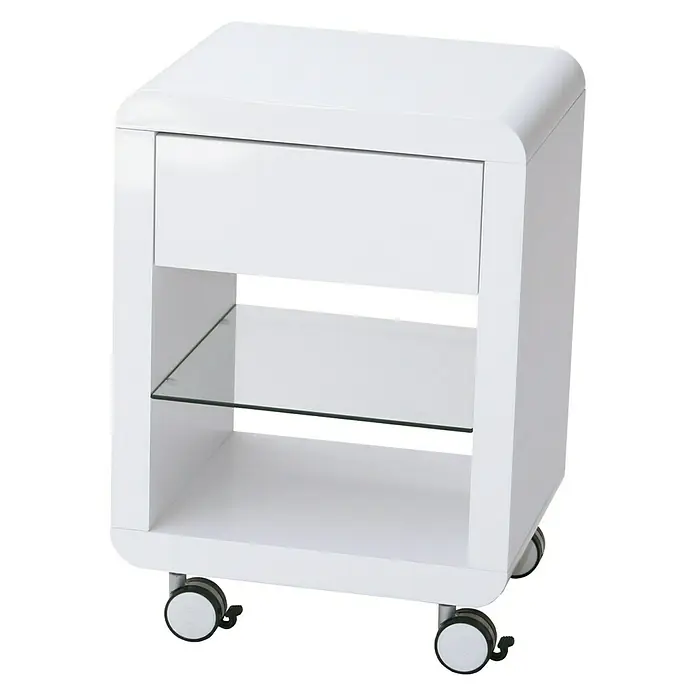 Phönix Prana Rollcontainer - L x B x H: 35 x 42,7 x 57,7 cm, Weiß, Anzahl Schubladen: 1 Stk. - Vorderansicht