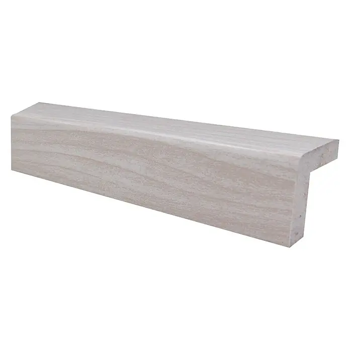 Perfil de acabado y remate Blanco Ceniza - 2,44 m x 2,5 cm x 3 cm, MDF